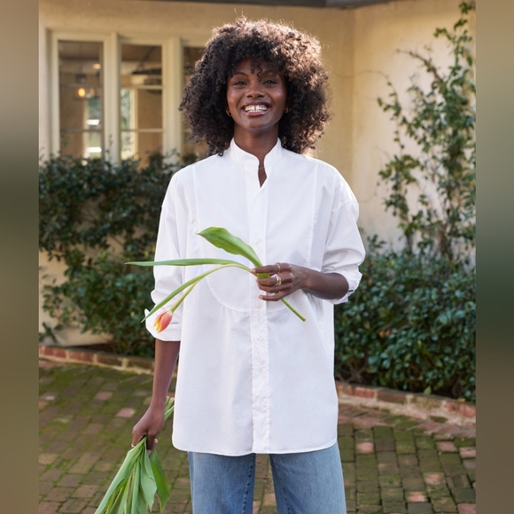 Frank & Eileen Tops - Frank & Eileen Victoria Italian Tuxedo Shirt Superluxe White Size Medium Women's